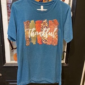 Womens Thanksgiving “Thankful” tee